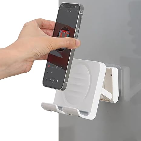 Upgraded shower phone holder tablet wall mounted phone holder removable, self-adhesive phone tablet holder suitable for bed bathroom kitchen