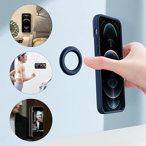 Wall Mounted Magnetic Shower Phone Holder Waterproof, 2 Pack Magnetic Stickers, Gym Magnetic Phone Holder, Bathroom Holder